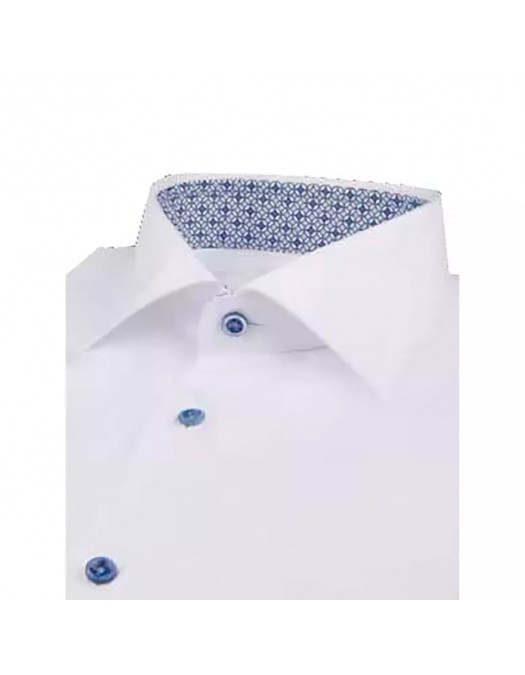 Camasa Stenstroms, Fitted Body, Contrast Collar, Blue - 6847510604000 Camasa Stenstroms, Fitted Body, Contrast Collar, Blue - 6847510604000