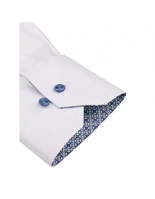 Camasa Stenstroms, Fitted Body, Contrast Collar, Blue - 6847510604000 Camasa Stenstroms, Fitted Body, Contrast Collar, Blue - 6847510604000