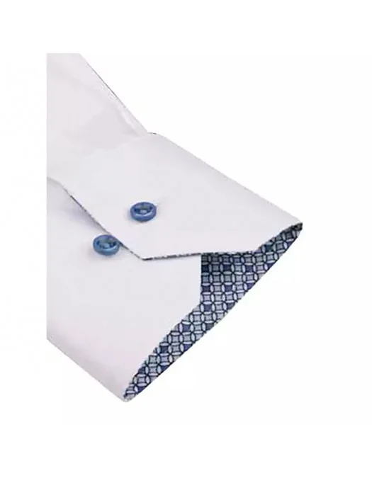 Camasa Stenstroms, Fitted Body, Contrast Collar, Blue - 6847510604000 Camasa Stenstroms, Fitted Body, Contrast Collar, Blue - 6847510604000