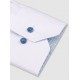 Camasa STENSTROMS, White Twill Shirt with Blue Contrast - 6847510675000