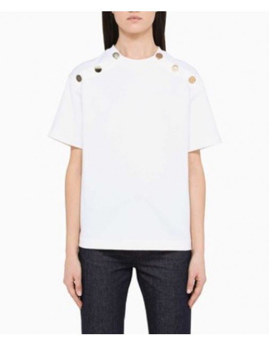 TRICOU ALEXANDER MCQUEEN ,White With Buttons - 687134QLAA69000
