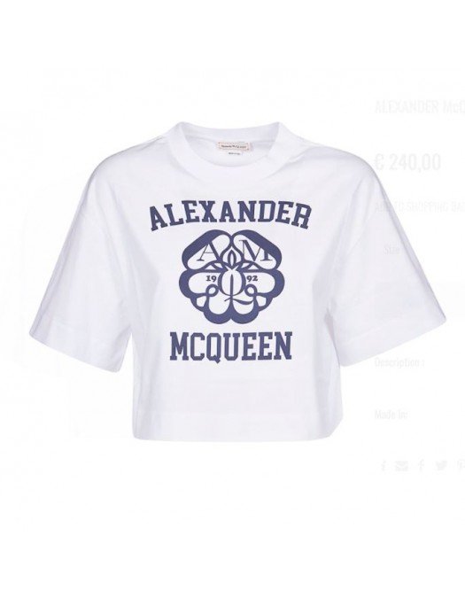 TRICOU ALEXANDER MCQUEEN , Seal Logo  Cropped - 687636QZAEZ0930