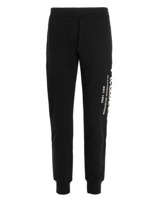 Pantaloni ALEXANDER MCQUEEN, Graffiti Joggers, Black