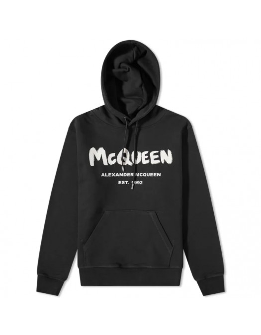 Hanorac ALEXANDER MCQUEEN, Grafitti Logo, Black - 688715QTZ810901