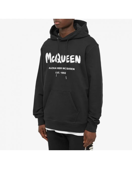 Hanorac ALEXANDER MCQUEEN, Grafitti Logo, Black - 688715QTZ810901