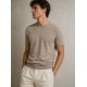 Tricou LBM, Maglia manica corta in lino e cotone brown - 6901626400
