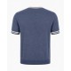 Tricou LBM, Maglia manica corta in lino e cotone blue - 6905956400