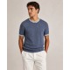 Tricou LBM, Maglia manica corta in lino e cotone blue - 6905956400