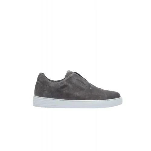 Sneakers LBM, Suede slip-on sneakers in smoky gray