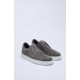 Sneakers LBM, Suede slip-on sneakers in smoky gray - 6907226850