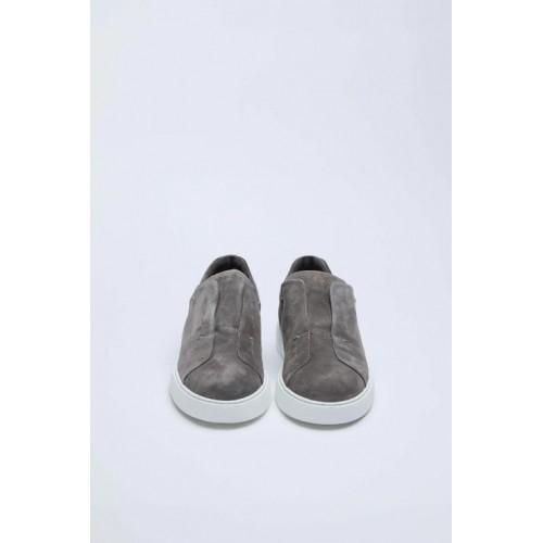 Sneakers LBM, Suede slip-on sneakers in smoky gray