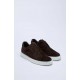 Sneakers LBM, Brown suede slip-on trainers - 6907256850