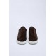 Sneakers LBM, Brown suede slip-on trainers - 6907256850