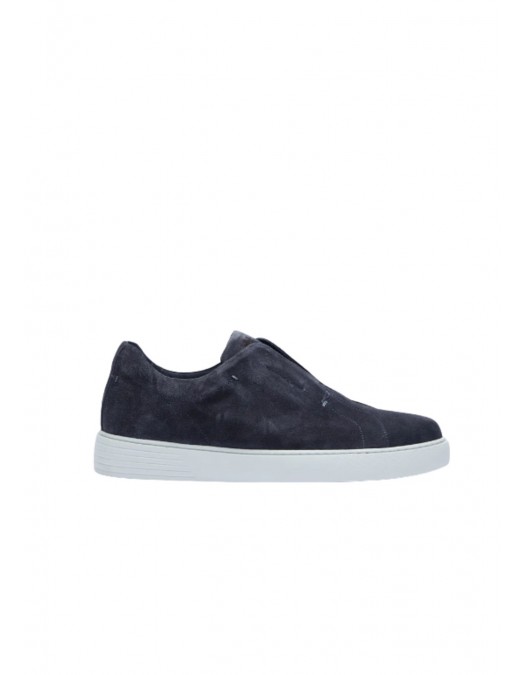 SNEAKERS LBM, Midnight blue suede slip-on trainers - 6907276850