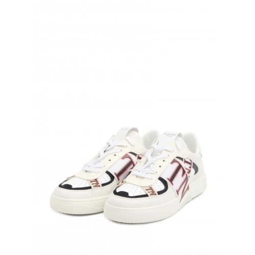 Sneakers VALENTINO, Vl7N Design, Pink Details, White Sneakers VALENTINO, Vl7N Design, Pink Details, White