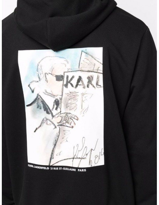 Hanorac Karl Lagerfeld, Back Photo, Negru - 705046512910990