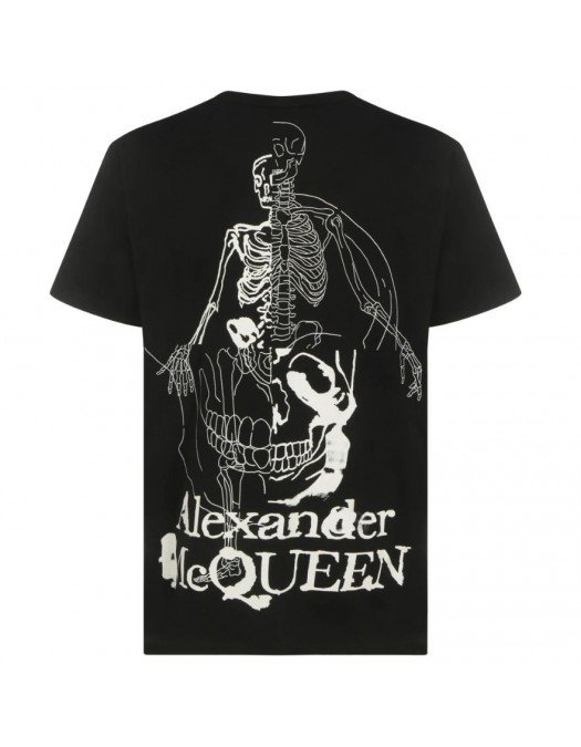 Tricou  ALEXANDER MCQUEEN, Logo pe spate, Negru - 710937QTZ320901