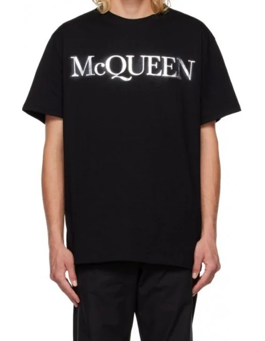 Tricou ALEXANDER MCQUEEN , Logo Brand Print, Negru - 727266QUZ080901