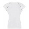 Tricou ALEXANDER MCQUEEN, Insertii metalice, Alb