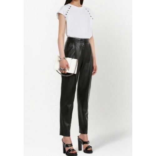 Tricou ALEXANDER MCQUEEN, Insertii metalice, Alb Tricou ALEXANDER MCQUEEN, Insertii metalice, Alb