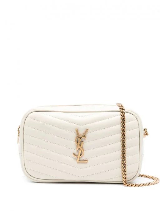 Geanta YVES SAINT LAURENT, Crossbody, Lou Quilted, Small, Beige - 748849DV7079207