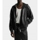Jacheta DSQUARED2 ,DFAUX LEATHER ZIPPED HOODIE - S74AM1676S60340900