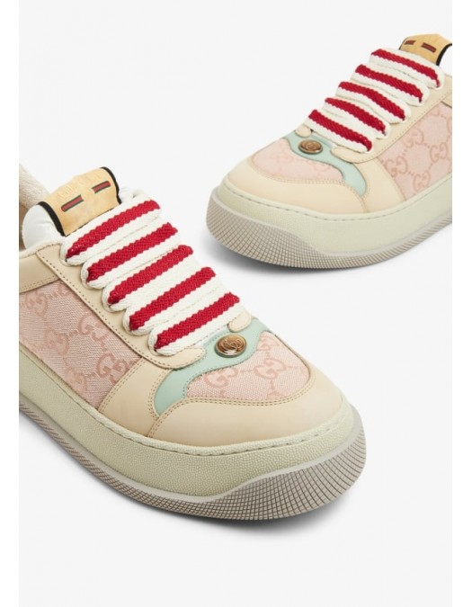 Sneakers GUCCI, GG Print, Colorful Pastel, Beige - 750633FAB4C5644