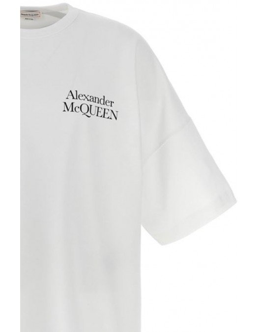 Tricou ALEXANDER MCQUEEN, Print Brand, Alb - 750655QVZ060900