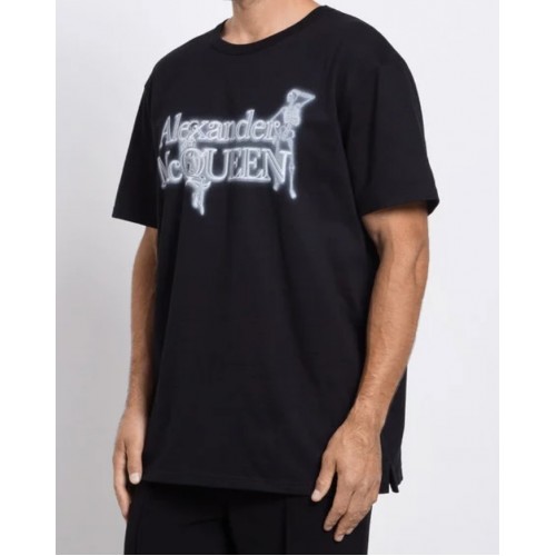 Tricou ALEXANDER MCQUEEN, Skull Funny Print, Negru Tricou ALEXANDER MCQUEEN, Skull Funny Print, Negru