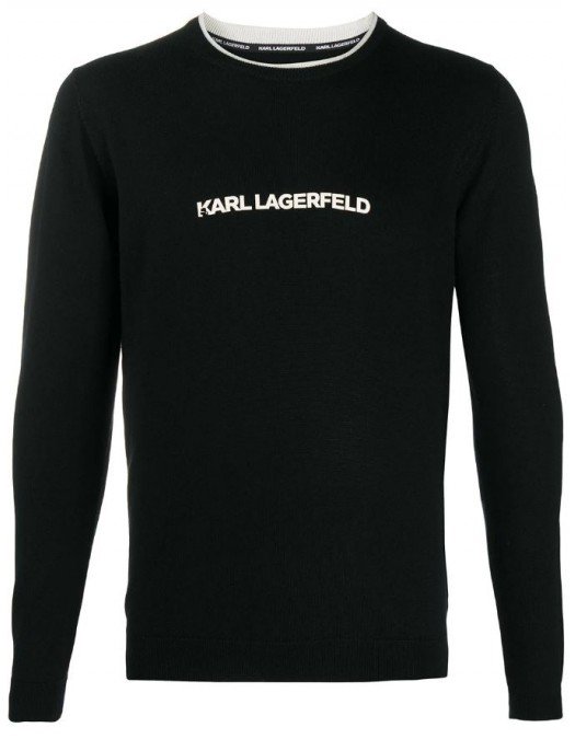 Bluza KARL LAGERFELD, Logo atasat frontal, Negru - 755021502990