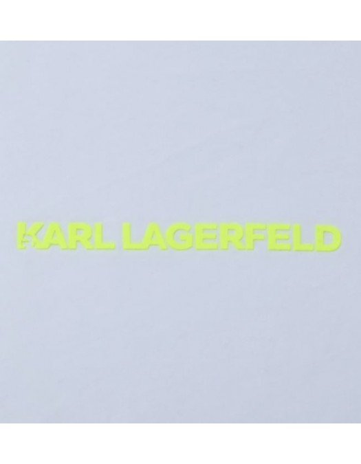Tricou Karl Lagerfeld, Alb, Imprimeu Verde - 75508250110