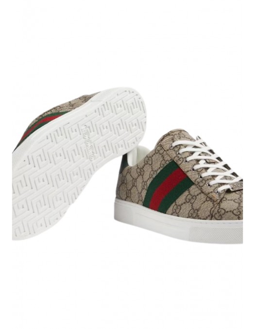 Sneakers GUCCI, Ace GG Sneakers, Monogram Print, Beige - 760775FACMZ9746