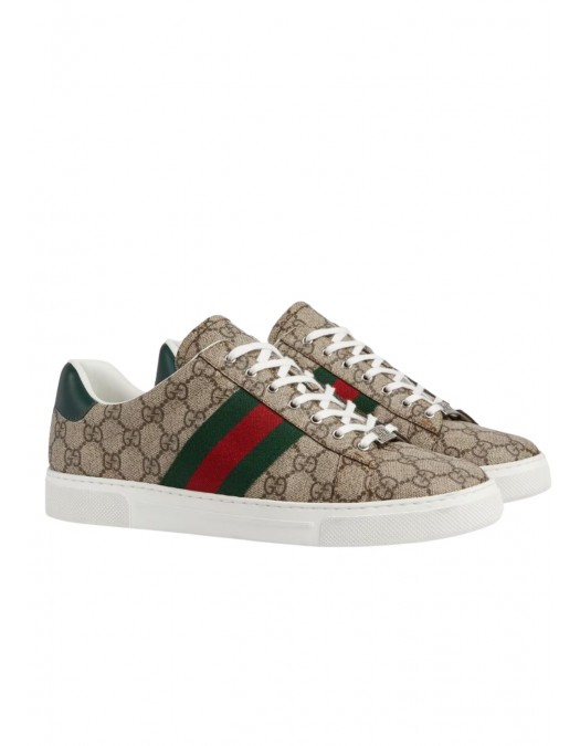 Sneakers GUCCI, Ace GG Sneakers, Monogram Print, Beige - 760775FACMZ9746