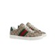 Sneakers GUCCI, Ace GG Sneakers, Monogram Print, Beige - 760775FACMZ9746