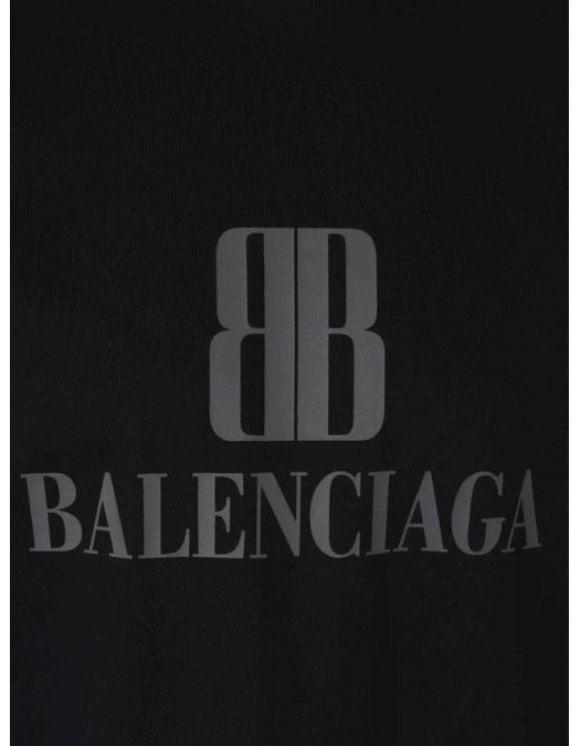 Tricou BALENCIAGA, Nano Bb, Medium Fit, Black - 764235TSVU41083 Tricou BALENCIAGA, Nano Bb, Medium Fit, Black - 764235TSVU41083