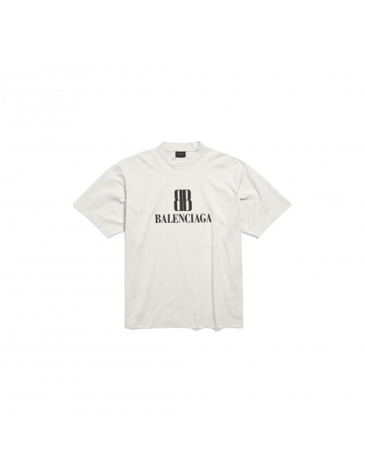Tricou BALENCIAGA, Nano Bb, Medium Fit, Dirty White - 764235TSVU49012 Tricou BALENCIAGA, Nano Bb, Medium Fit, Dirty White - 764235TSVU49012