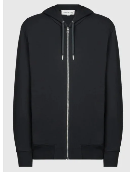 Jacheta Alexander Mcqueen, Zip Print, Black - 776255QXAAC1000 Jacheta Alexander Mcqueen, Zip Print, Black - 776255QXAAC1000