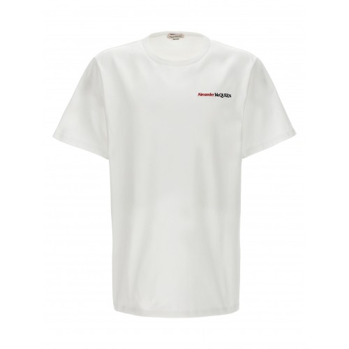 TRICOU ALEXANDER MCQUEEN , Multicolor Print, Alb TRICOU ALEXANDER MCQUEEN , Multicolor Print, Alb
