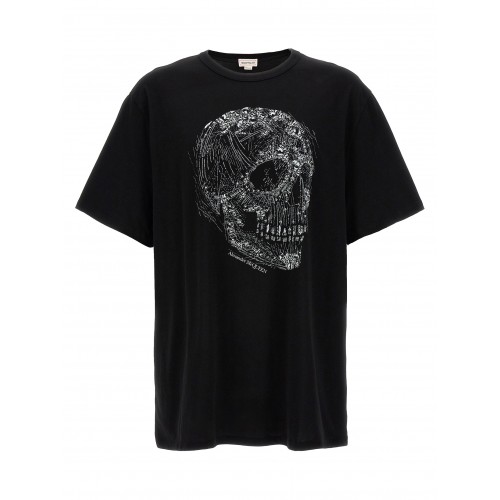 TRICOU ALEXANDER MCQUEEN , Skull Print, Negru TRICOU ALEXANDER MCQUEEN , Skull Print, Negru