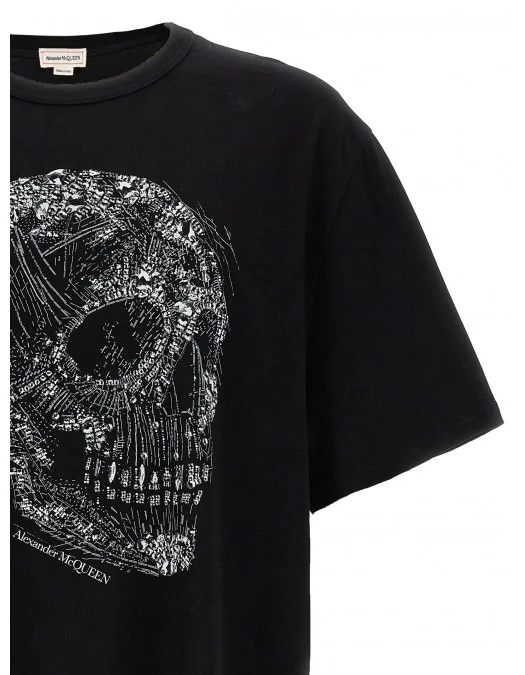 TRICOU ALEXANDER MCQUEEN , Skull Print, Negru - 776288QTAAH0520