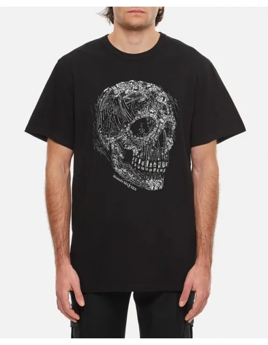 TRICOU ALEXANDER MCQUEEN , Skull Print, Negru - 776288QTAAH0520