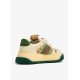 Sneakers GUCCI, GG Print, Screener Design, Green Details, Beige - 777102AAC729554