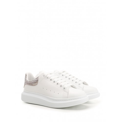 Sneakers ALEXANDER MCQUEEN, Alb Silver Print, 777220WIE9I9071 Sneakers ALEXANDER MCQUEEN, Alb Silver Print, 777220WIE9I9071