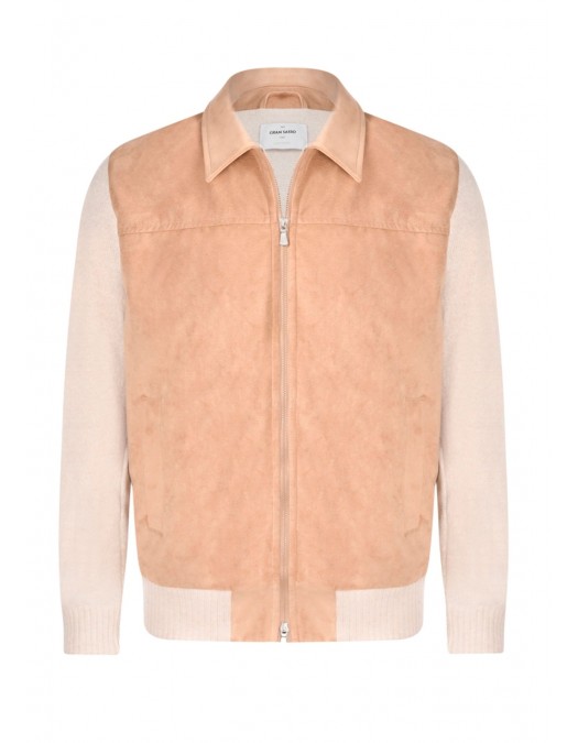JACHETA GRAN SASSO, ALCANTARA, Clasic Style, Beige - 7817855018110