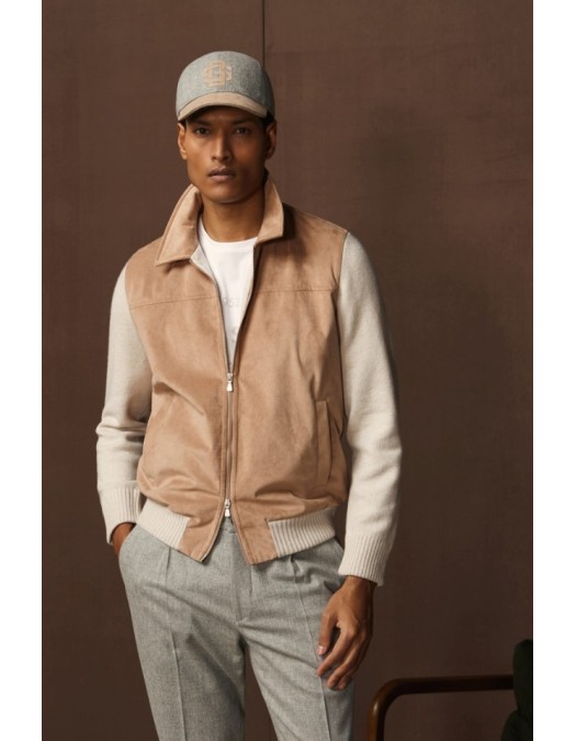 JACHETA GRAN SASSO, ALCANTARA, Clasic Style, Beige - 7817855018110