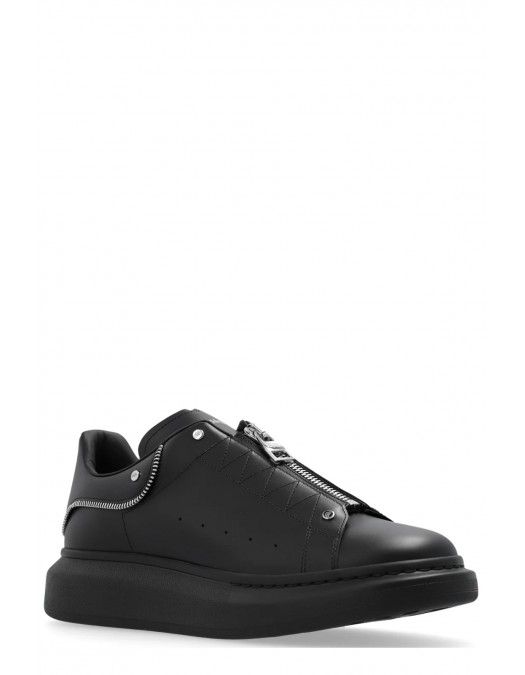 Sneakers ALEXANDER MCQUEEN, Low Top, Full Black, Zipper Insert - 782462WIEE11081