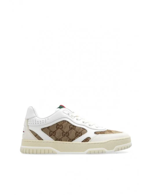 Sneakers GUCCI, Monogram Print, Green Details, White - 785452AADHW9573 Sneakers GUCCI, Monogram Print, Green Details, White - 785452AADHW9573