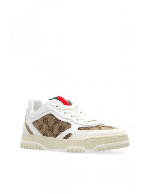 Sneakers GUCCI, Monogram Print, Green Details, White - 785452AADHW9573 Sneakers GUCCI, Monogram Print, Green Details, White - 785452AADHW9573