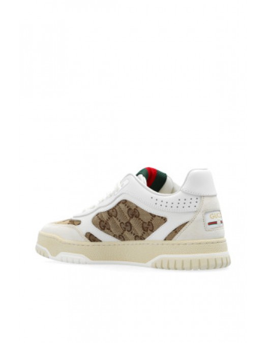 Sneakers GUCCI, Monogram Print, Green Details, White - 785452AADHW9573 Sneakers GUCCI, Monogram Print, Green Details, White - 785452AADHW9573