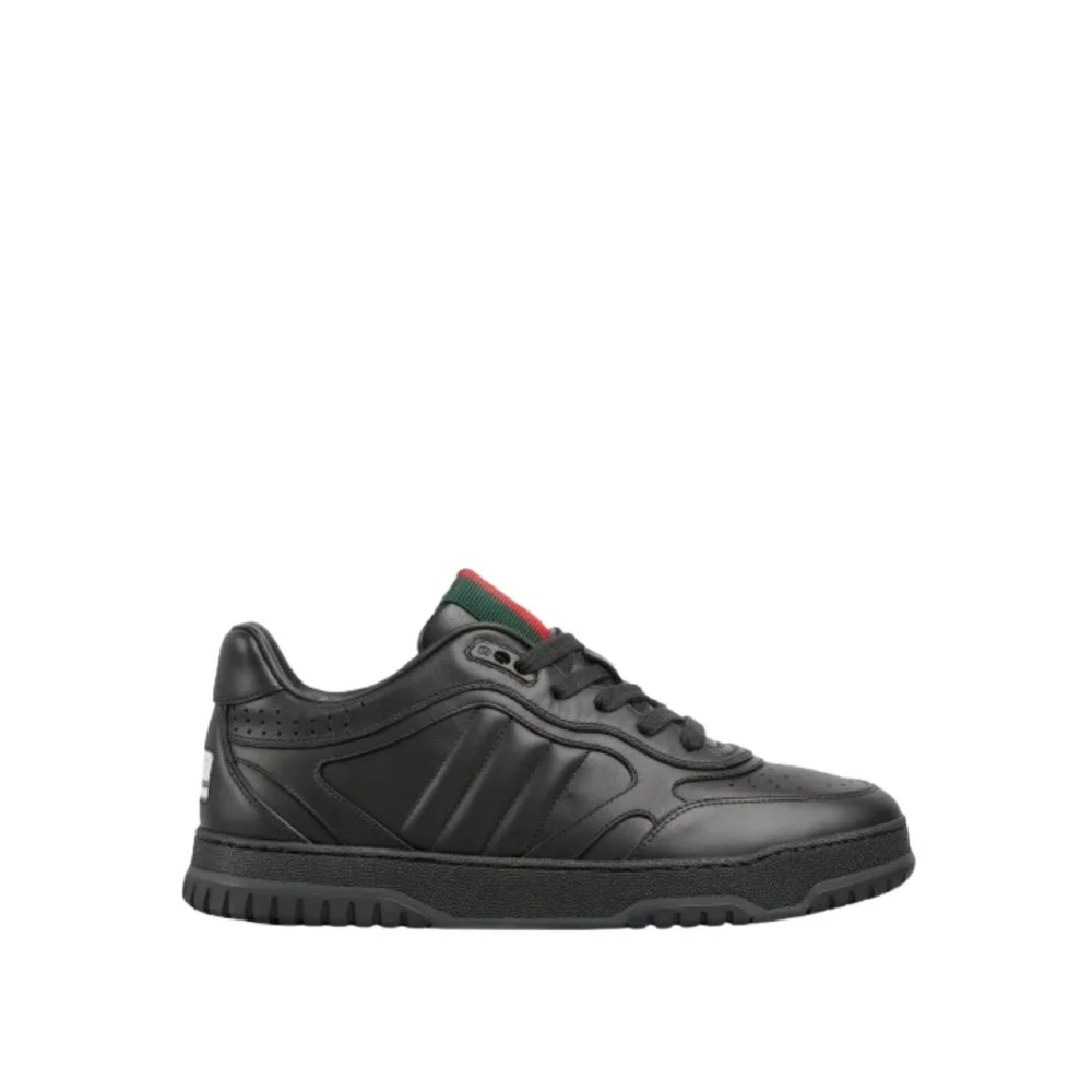 Sneakers GUCCI, Re-Web,Smooth Leather, Black - 786186AADJ91044